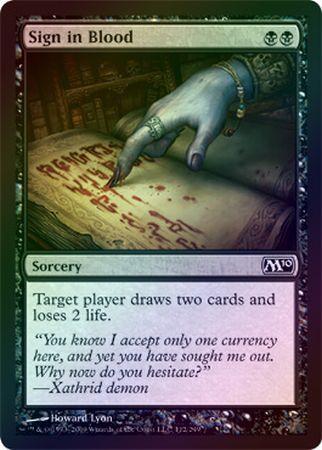 Sign in Blood Foil Magic 2010 M10 Foil Singles Sign in Blood Foil Magic 2010 M10 Foil Singles