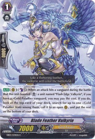 Blade Feather Valkyrie EB03 034EN Common C Extra Booster 3 Cavalry of Black Steel Singles Blade Feather Valkyrie EB03 034EN Common C Extra Booster 3 Cavalry of Black Steel Singles