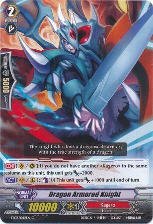 Dragon Armored Knight EB03 042EN Common C Extra Booster 3 Cavalry of Black Steel Singles Dragon Armored Knight EB03 042EN Common C Extra Booster 3 Cavalry of Black Steel Singles