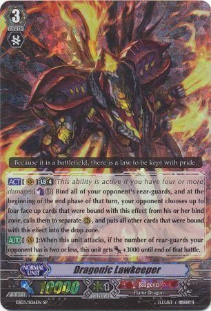 Dragonic Lawkeeper EB03 S06EN Special Parallel SP Extra Booster 3 Cavalry of Black Steel Singles Dragonic Lawkeeper EB03 S06EN Special Parallel SP Extra Booster 3 Cavalry of Black Steel Singles