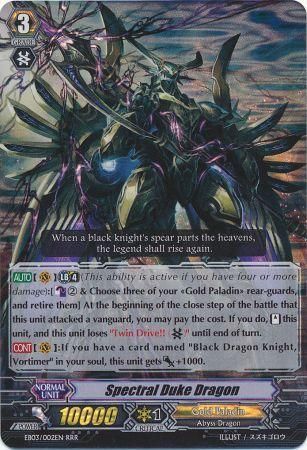 Spectral Duke Dragon EB03 002EN Triple Rare RRR Extra Booster 3 Cavalry of Black Steel Singles Spectral Duke Dragon EB03 002EN Triple Rare RRR Extra Booster 3 Cavalry of Black Steel Singles