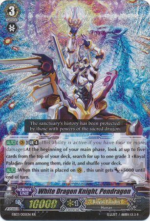 White Dragon Knight Pendragon EB03 005EN Double Rare RR Extra Booster 3 Cavalry of Black Steel Singles White Dragon Knight Pendragon EB03 005EN Double Rare RR Extra Booster 3 Cavalry of Black Steel Singles
