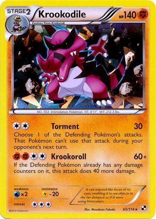 Krookodile 65 114 Shattered Holo Rare Pokemon Theme Deck Exclusives Krookodile 65 114 Shattered Holo Rare Pokemon Theme Deck Exclusives