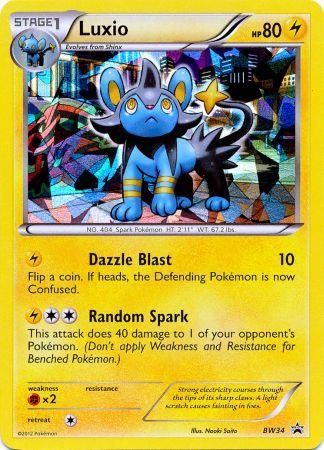 Luxio BW34 Shattered Holo Promo Pokemon Black White Promos Luxio BW34 Shattered Holo Promo Pokemon Black White Promos