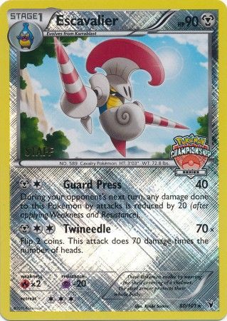 Escavalier 80 101 Staff Nationals 12 Championship Promo Pokemon Championship League Organized Play Promos Escavalier 80 101 Staff Nationals 12 Championship Promo Pokemon Championship League Organized Play Promos