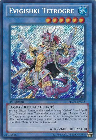 EVIGISHKI TETROGRE HA06-EN018 1st EDITION 2012 SERIES SECRET RARE YTCG