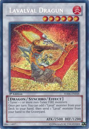 Lavalval Dragun HA06 EN048 Secret Rare 1st Edition Lavalval Dragun HA06 EN048 Secret Rare 1st Edition
