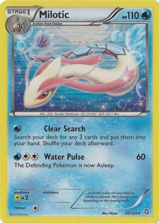 Milotic 28 124 Holo Rare Black White 6 Dragons Exalted Milotic 28 124 Holo Rare Black White 6 Dragons Exalted