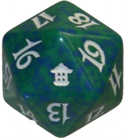 Saviors of Kamigawa Green Spindown Life Counter MTG Dice Life Counters Tokens Saviors of Kamigawa Green Spindown Life Counter MTG Dice Life Counters Tokens