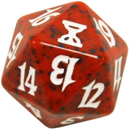 Time Spiral 20 Sided Life Counter Dice MTG Magic the Gathering RED 