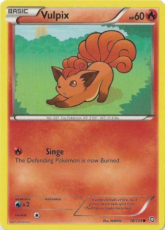 Vulpix 18 124 Common Black White 6 Dragons Exalted Vulpix 18 124 Common Black White 6 Dragons Exalted