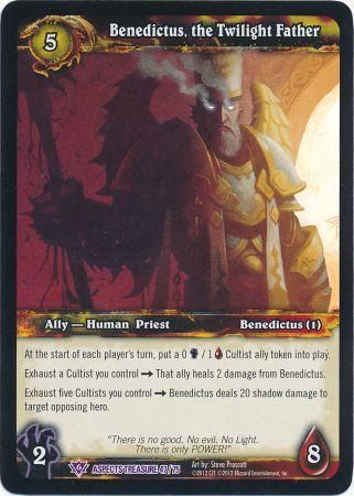 Benedictus The Twilight Father Aspects Treasure 47 75 Epic Rare WoW Battle of the Aspects Treasure Pack Singles Benedictus The Twilight Father Aspects Treasure 47 75 Epic Rare WoW Battle of the Aspects Treasure Pack Singles