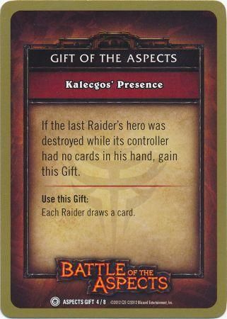 Kalecgos Presence Aspects Gift 4 8 Common WoW Battle of the Aspects Raid Deck Singles Kalecgos Presence Aspects Gift 4 8 Common WoW Battle of the Aspects Raid Deck Singles