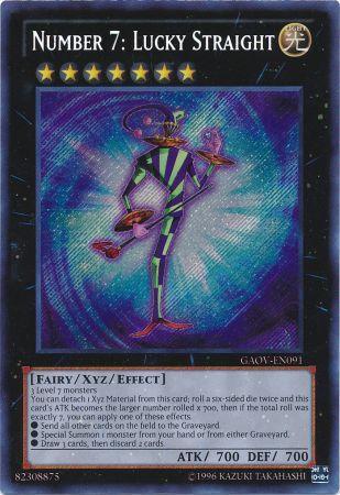 Unlimited Edition Number 7 Lucky Straight GAOV-EN091 Near Mint Secret Rare 