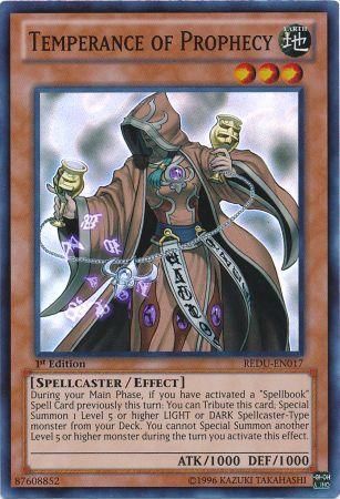 Temperance of Prophecy REDU EN017 Super Rare 1st Edition Return of the Duelist 1st Edition Singles Temperance of Prophecy REDU EN017 Super Rare 1st Edition Return of the Duelist 1st Edition Singles