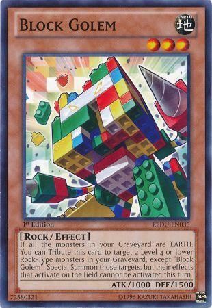 Block Golem REDU EN035 Common 1st Edition Return of the Duelist 1st Edition Singles Block Golem REDU EN035 Common 1st Edition Return of the Duelist 1st Edition Singles
