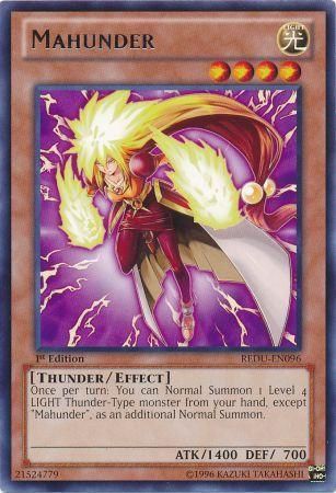 MAHUNDER REDU-EN096 1st EDITION 2012 SERIES RARE YTCG