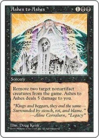 Ashes to Ashes MTG 5th Edition Magic Cards Singles Ashes to Ashes MTG 5th Edition Magic Cards Singles