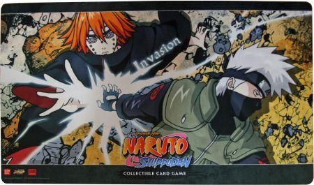 gamemat 24 wide 14 tall for trading card game smooth cloth surface rubber base Obito Madara Naruto TCG playmat 
