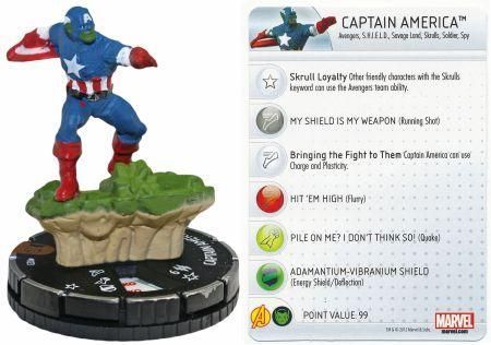 Captain America 023 Chase Rare Marvel 10th Anniversary Marvel Heroclix Captain America 023 Chase Rare Marvel 10th Anniversary Marvel Heroclix