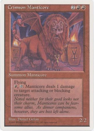 Crimson Manticore MTG 4th Edition Magic Cards Singles Crimson Manticore MTG 4th Edition Magic Cards Singles