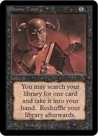 Demonic Tutor Alpha Magic Cards Singles Demonic Tutor Alpha Magic Cards Singles