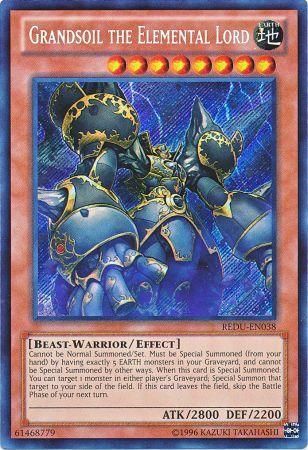 Grandsoil the Elemental Lord REDU EN038 Secret Rare Unlimited Grandsoil the Elemental Lord REDU EN038 Secret Rare Unlimited