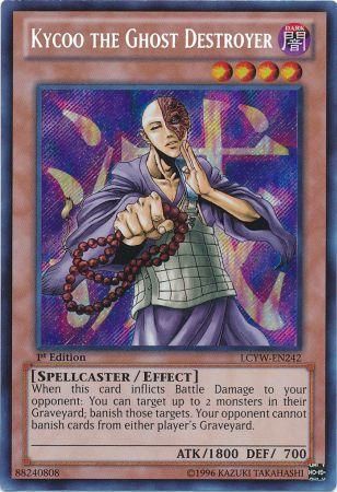 Kycoo the Ghost Destroyer LCYW EN242 Secret Rare 1st Edition Legendary Collection 3 Yugi s World 1st Edition Singles Kycoo the Ghost Destroyer LCYW EN242 Secret Rare 1st Edition Legendary Collection 3 Yugi s World 1st Edition Singles