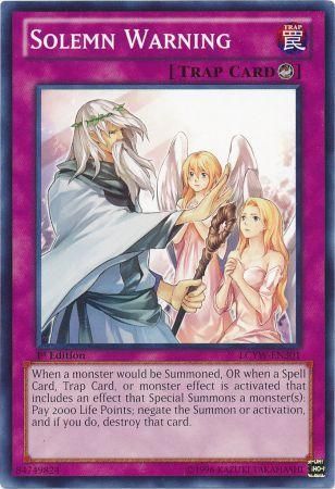 Solemn Warning LCYW EN301 Common 1st Edition Legendary Collection 3 Yugi s World 1st Edition Singles Solemn Warning LCYW EN301 Common 1st Edition Legendary Collection 3 Yugi s World 1st Edition Singles