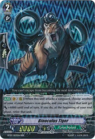 Binoculus Tiger BT07 003EN Triple Rare RRR Binoculus Tiger BT07 003EN Triple Rare RRR