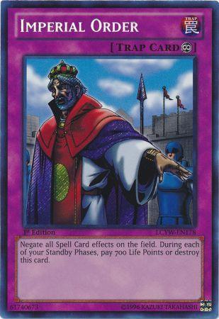 Imperial Order LCYW EN178 Secret Rare 1st Edition Legendary Collection 3 Yugi s World 1st Edition Singles Imperial Order LCYW EN178 Secret Rare 1st Edition Legendary Collection 3 Yugi s World 1st Edition Singles