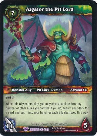 Azgalor the Pit Lord 163 240 Epic Rare WoW War of the Ancients Azgalor the Pit Lord 163 240 Epic Rare WoW War of the Ancients