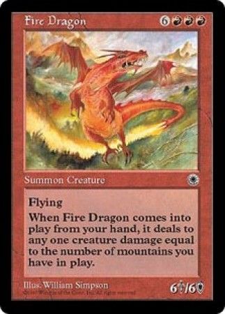 Fire Dragon - Portal Singles - Magic The Gathering