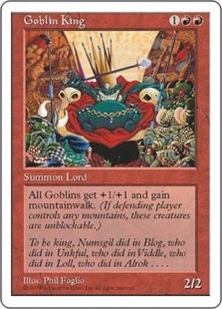 Goblin King MTG 5th Edition Magic Cards Singles Goblin King MTG 5th Edition Magic Cards Singles
