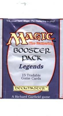 Legends Booster Pack Empty Wrapper Magic The Gathering Memorabilia Legends Booster Pack Empty Wrapper Magic The Gathering Memorabilia