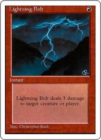 x1 Lightning Bolt Magic mtg Light Play M11 English Magic 2011 