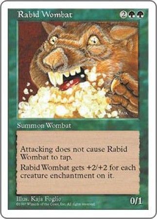 Rabid Wombat MTG 5th Edition Magic Cards Singles Rabid Wombat MTG 5th Edition Magic Cards Singles