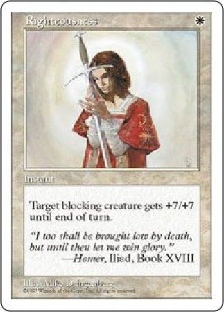 Righteousness MTG 5th Edition Magic Cards Singles Righteousness MTG 5th Edition Magic Cards Singles