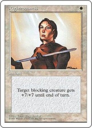 Righteousness MTG 4th Edition Magic Cards Singles Righteousness MTG 4th Edition Magic Cards Singles
