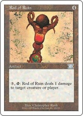 Rod of Ruin MTG 6th Edition Classic Magic Cards Singles Rod of Ruin MTG 6th Edition Classic Magic Cards Singles