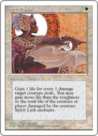Spirit Link MTG 4th Edition Magic Cards Singles Spirit Link MTG 4th Edition Magic Cards Singles