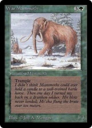 War Mammoth Beta Magic Cards Singles War Mammoth Beta Magic Cards Singles