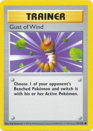 Common Base 120/130 4x Gust of Wind Unlimited Edition NM-Mint Pokemon G1 