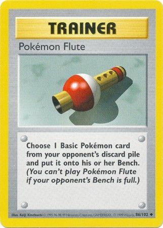 Pokemon Flute 86 102 Uncommon Shadowless Pokemon Flute 86 102 Uncommon Shadowless