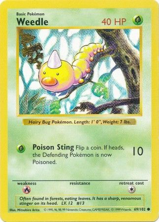 Weedle 69 102 Common Shadowless Weedle 69 102 Common Shadowless