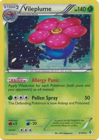 Vileplume 3 149 Holo Rare Black White 7 Boundaries Crossed Singles Vileplume 3 149 Holo Rare Black White 7 Boundaries Crossed Singles