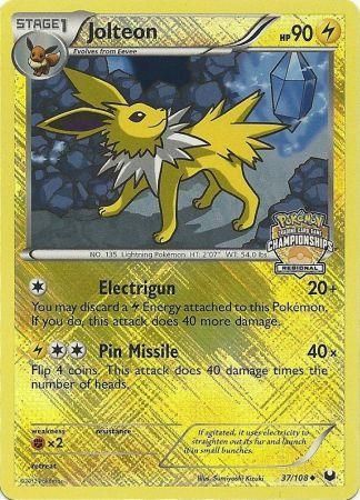 Jolteon 37 108 Regional Championships 2013 Promo Pokemon Championship League Organized Play Promos Jolteon 37 108 Regional Championships 2013 Promo Pokemon Championship League Organized Play Promos