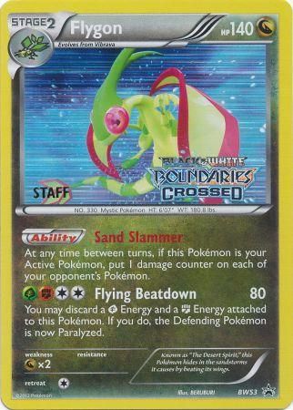 Flygon BW53 Staff Holo Pre Release Promo Pokemon Black White Promos Flygon BW53 Staff Holo Pre Release Promo Pokemon Black White Promos