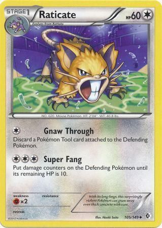 Raticate 105 149 Uncommon Black White 7 Boundaries Crossed Singles Raticate 105 149 Uncommon Black White 7 Boundaries Crossed Singles