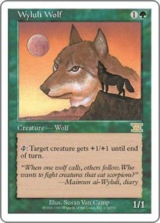 Wyluli Wolf MTG 6th Edition Classic Magic Cards Singles Wyluli Wolf MTG 6th Edition Classic Magic Cards Singles
